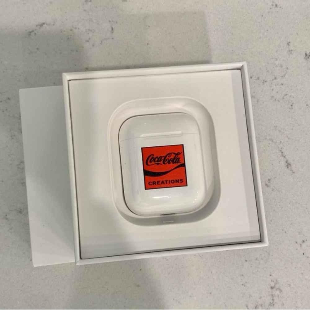Apple Air Pods Second Gen Coca-Cola design. New inbox – never used.